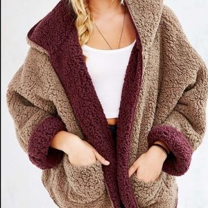 Urban Outfitters fuzzy reversible jacket